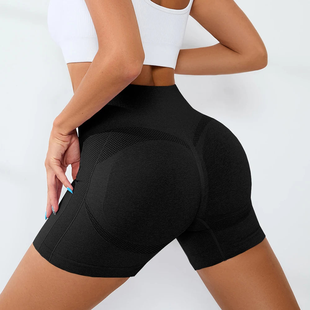 Women's High Waist Gym Shorts – Sporty, Printed, Workout, Vital Fitness, Yoga Shorts, Scrunch Butt, Leggings