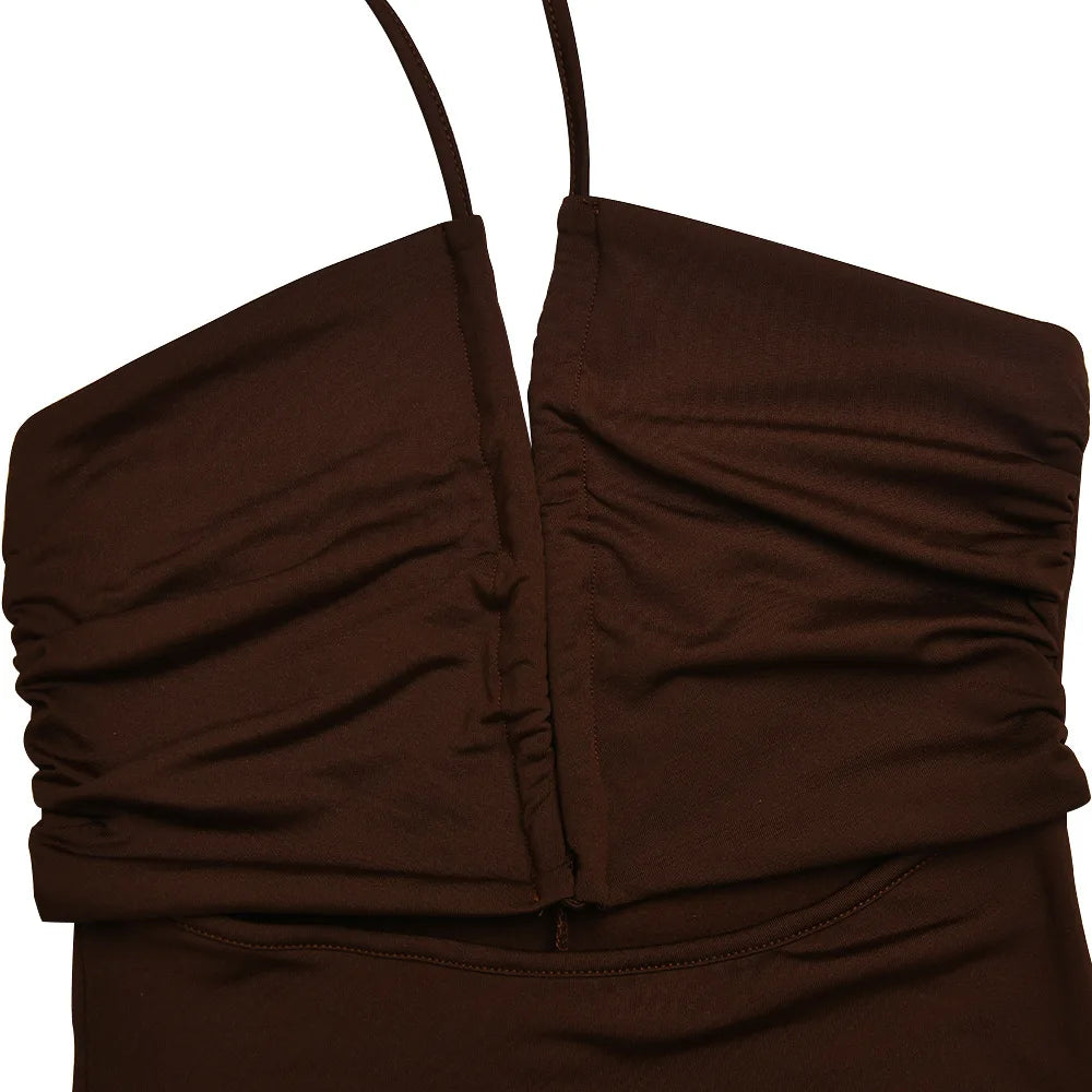 Sleeveless Backless Midi Bodycon Dress – Sexy Slim Nightclub Partywear for Women