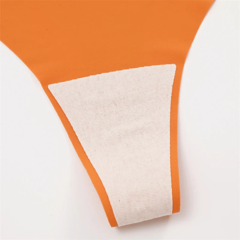 3PCS Women Ice Silk Seamless Thongs – Sexy V-Waist, Low Rise, Sporty, Breathable, 10 Solid Colors