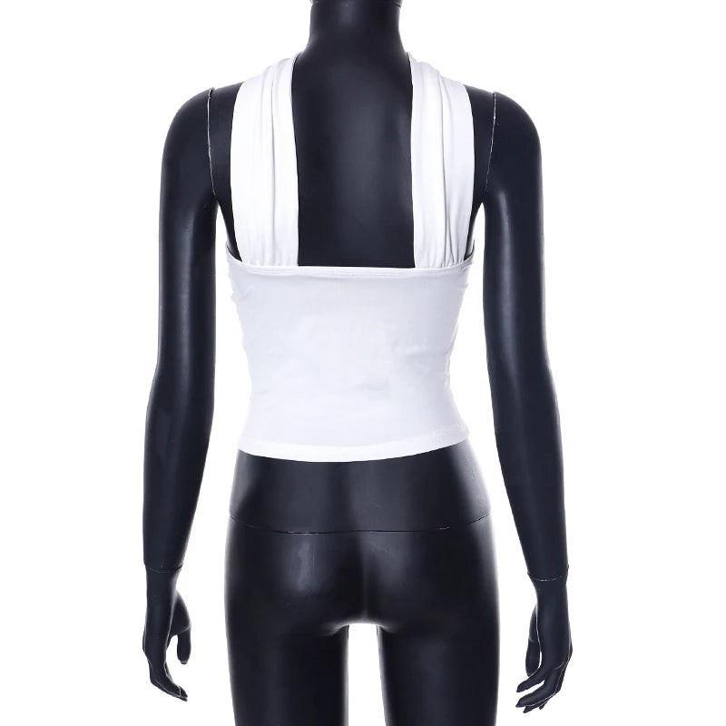 Chic Strapless Crop Top – Sexy, Elegant, Summer, Slim Fit, Tube Top, Solid Color