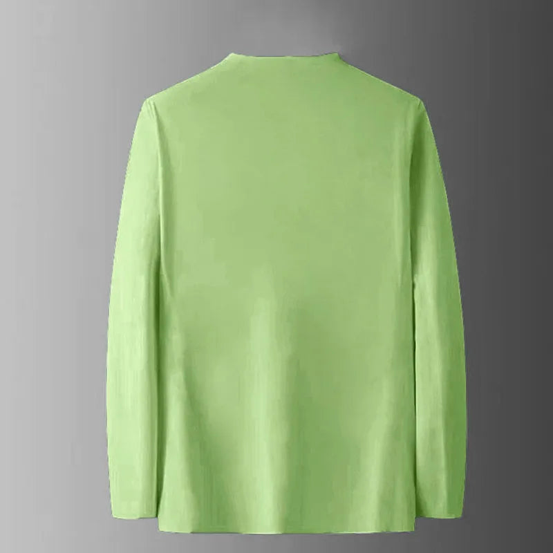 Slim Cardigan – Spring and Autumn Thin Outwear, Casual Long-Sleeved Trendy Versatile Men's Fashion Solid Color Slim Autumn Cardigan