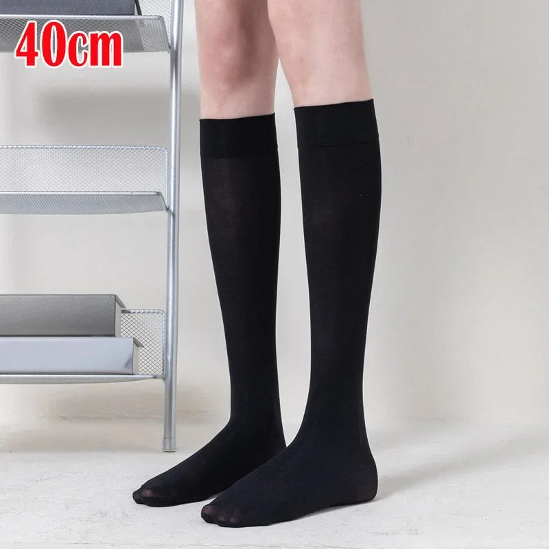 Solid Color Long Socks – Japan Style School Girls Thigh High Stockings, Lolita Kawaii Cute Knee High Socks