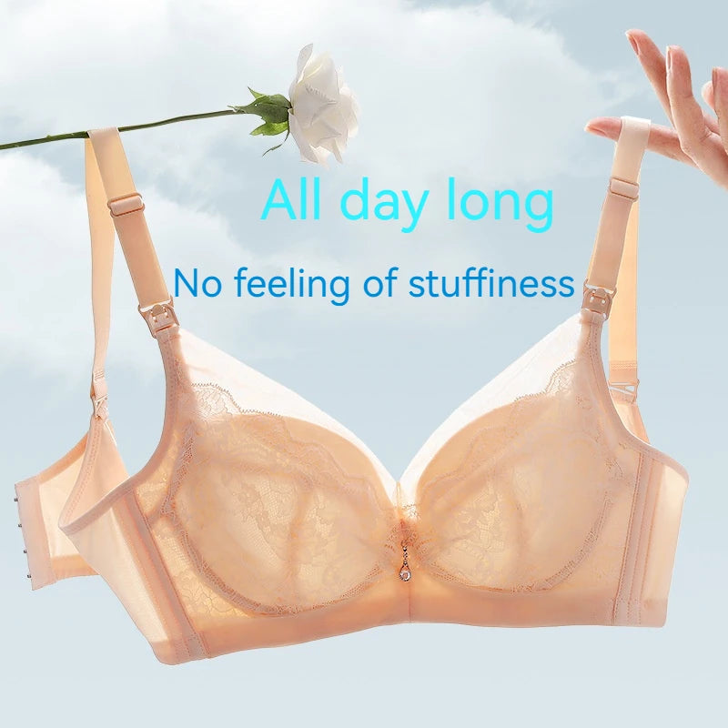 Ultra-Thin Breastfeeding Bra – Soft, Breathable, Anti-Sagging Maternity Underwear for Pregnant & Nursing Women