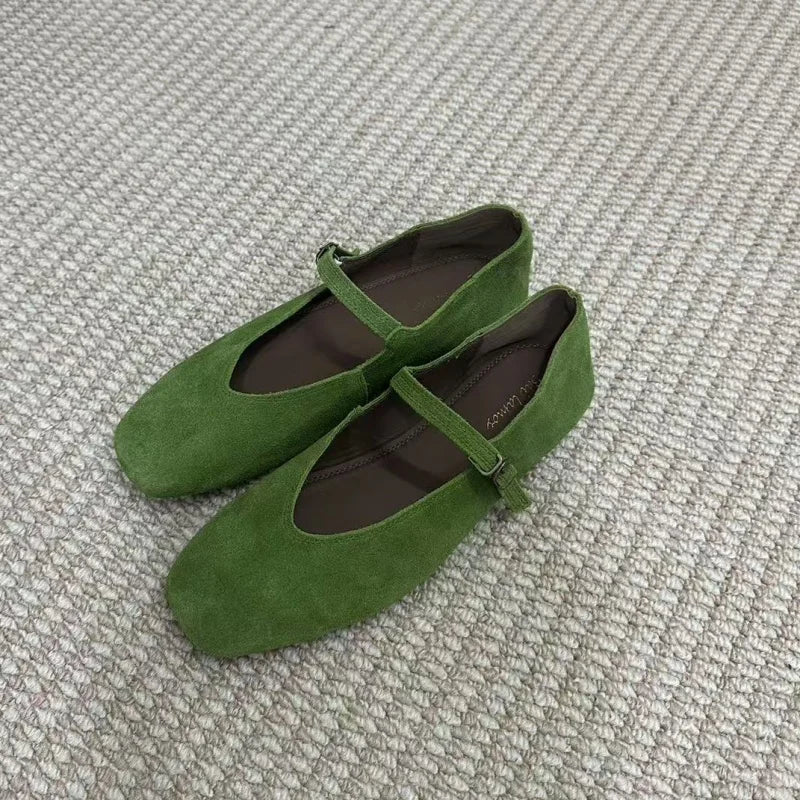 Flats Ballet Shoes - Round Toe, Shallow Slip-On, Soft Leather Casual Elegant Dress Shoes for Women, New Spring Brand