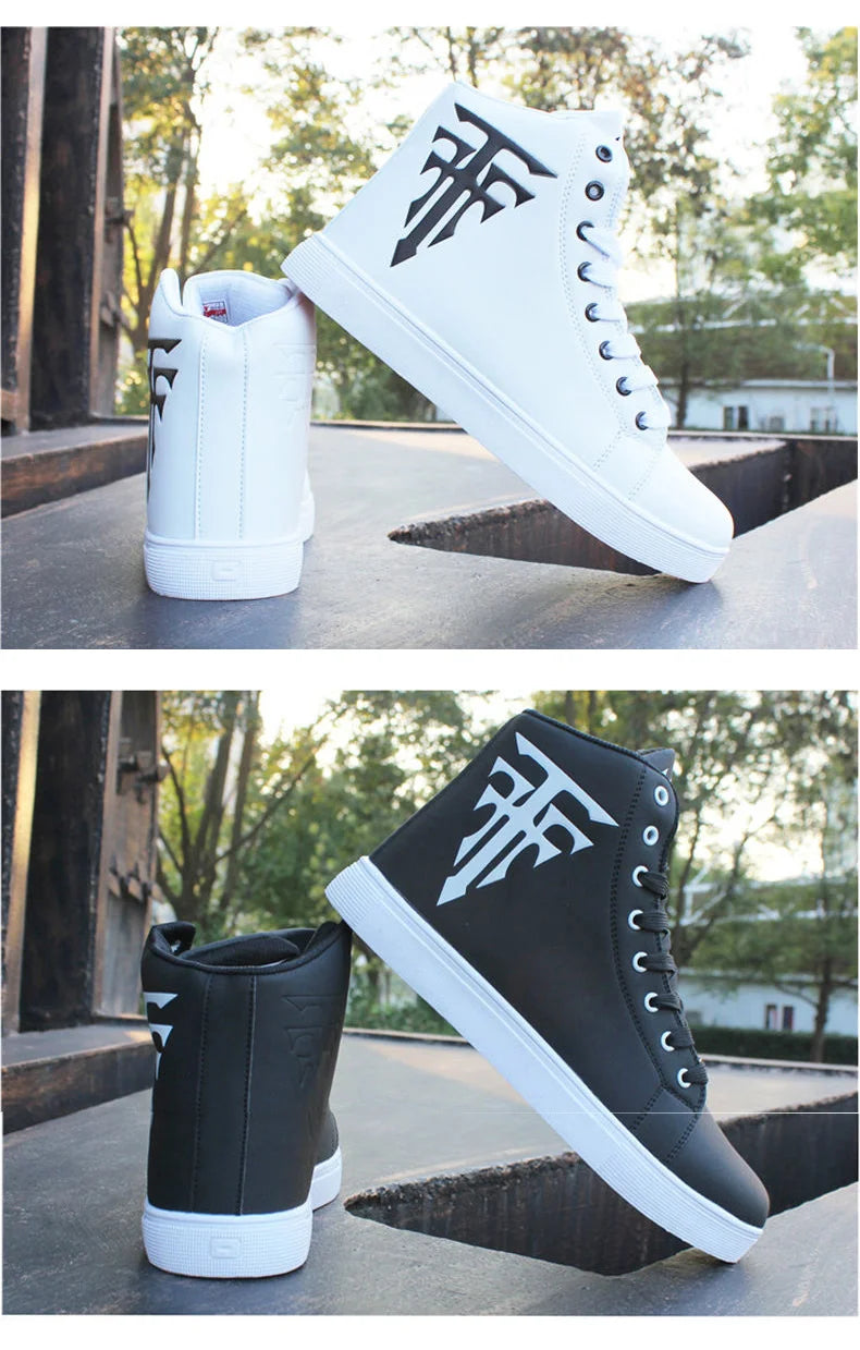 Sneakers for Men – Vulcanized High Top, Comfortable, Autumn Spring Fashion