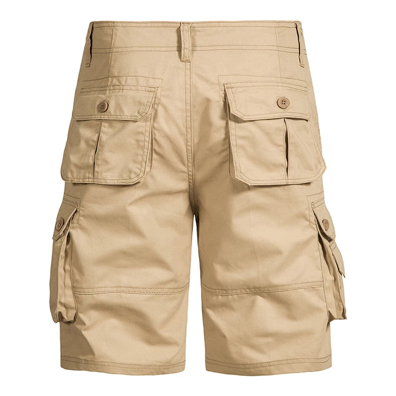 Men's Shorts – Loose Fit, Large Size, Multi-Pocket Overalls, Summer Cotton, Comfortable, Nickel Pants, Outdoor Casual Sports Beach Pants