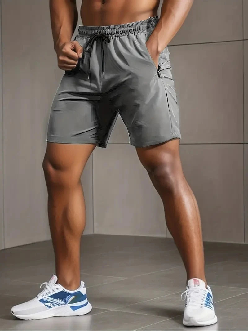 Men's Gym Shorts – Sport Running, Squat Fitness, Workout, Breathable, Quick-Drying, Drawstring, Summer Shorts