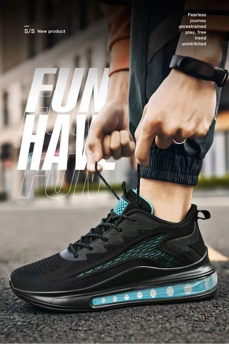 Men's Running Shoes – Soft-soled, Mesh, Breathable, Casual Sports, Coconut Trendy Shoes