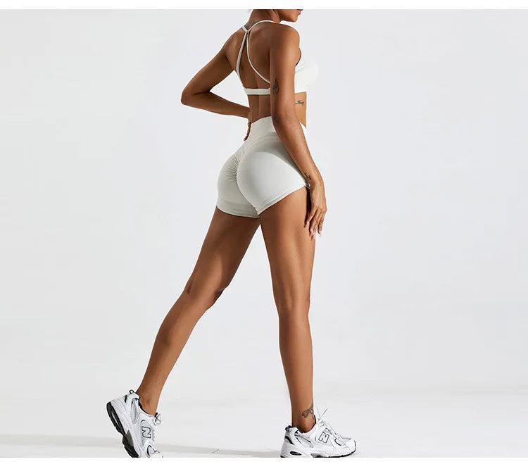Sexy Scrunch Sports Bra – Gym Top for Women, Running Back Cross Top, Sportswear, Yoga Underwear, Fitness Workout Clothing