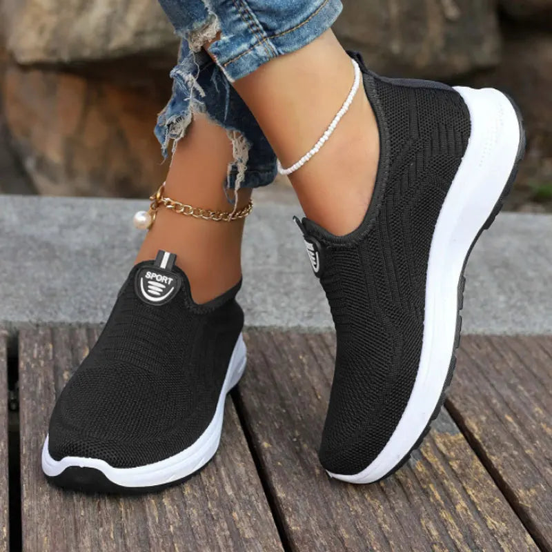 Sneaker Loafers - Tennis Femimino Ladies Slip-On, Breathable Sports Shoes, Designer Barefoot Ballet Flats for Women