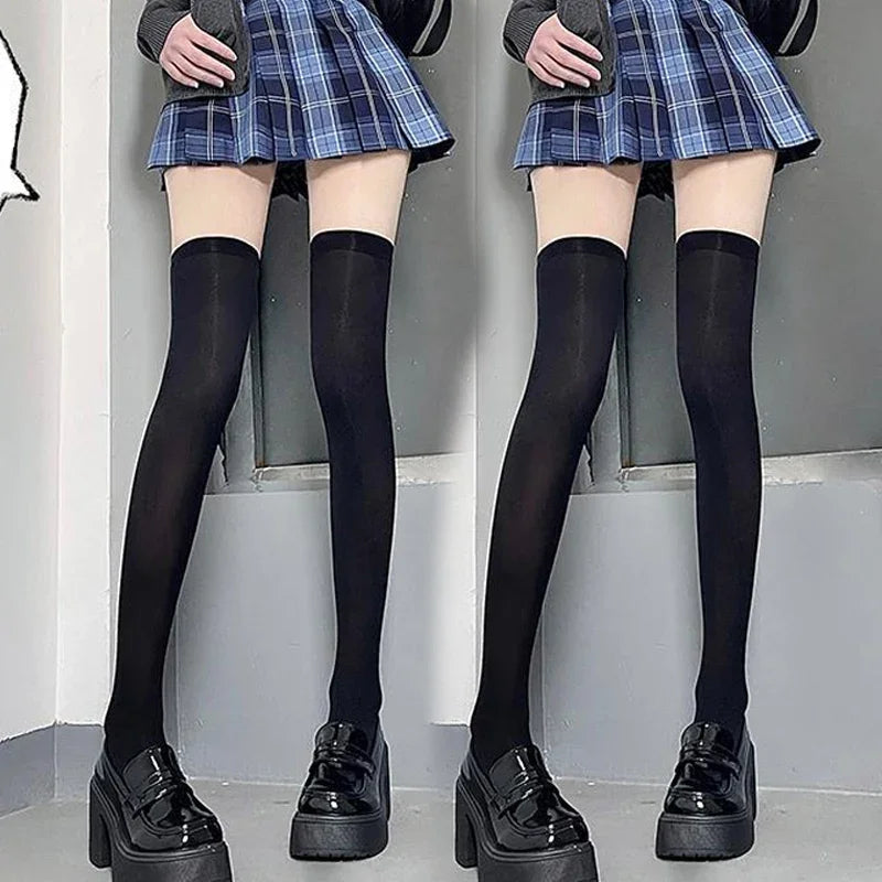 Sweet Over-Knee Long Socks – Women's Sexy Nylon Calf Socks, Thigh-High Stockings, JK Lolita Cosplay Tights