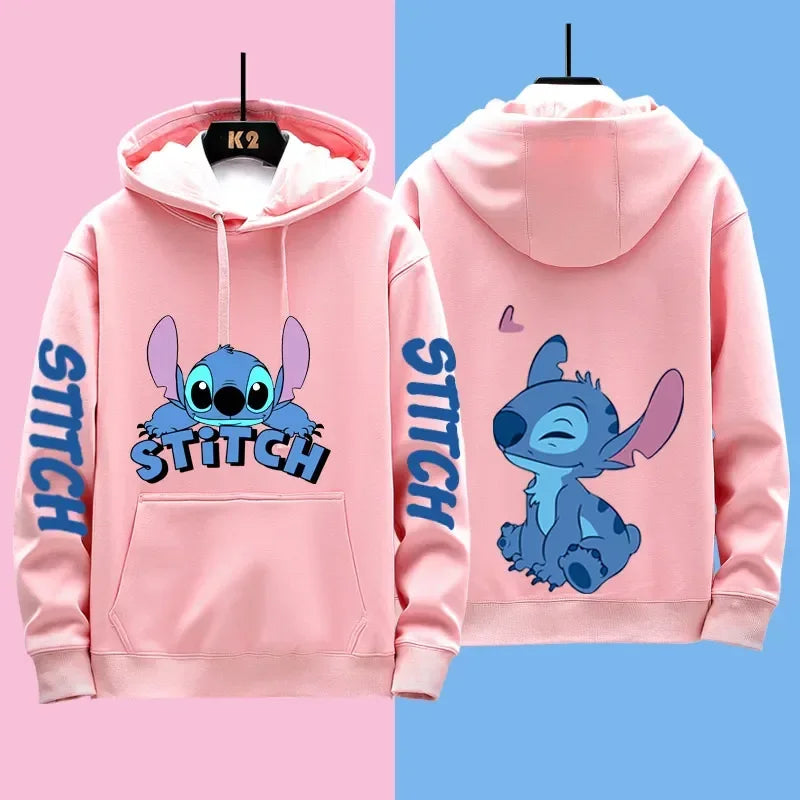 Disney Stitch Couple Hoodies – Matching Outfits for Men & Women, Casual Sweatshirts & Hooded Jackets