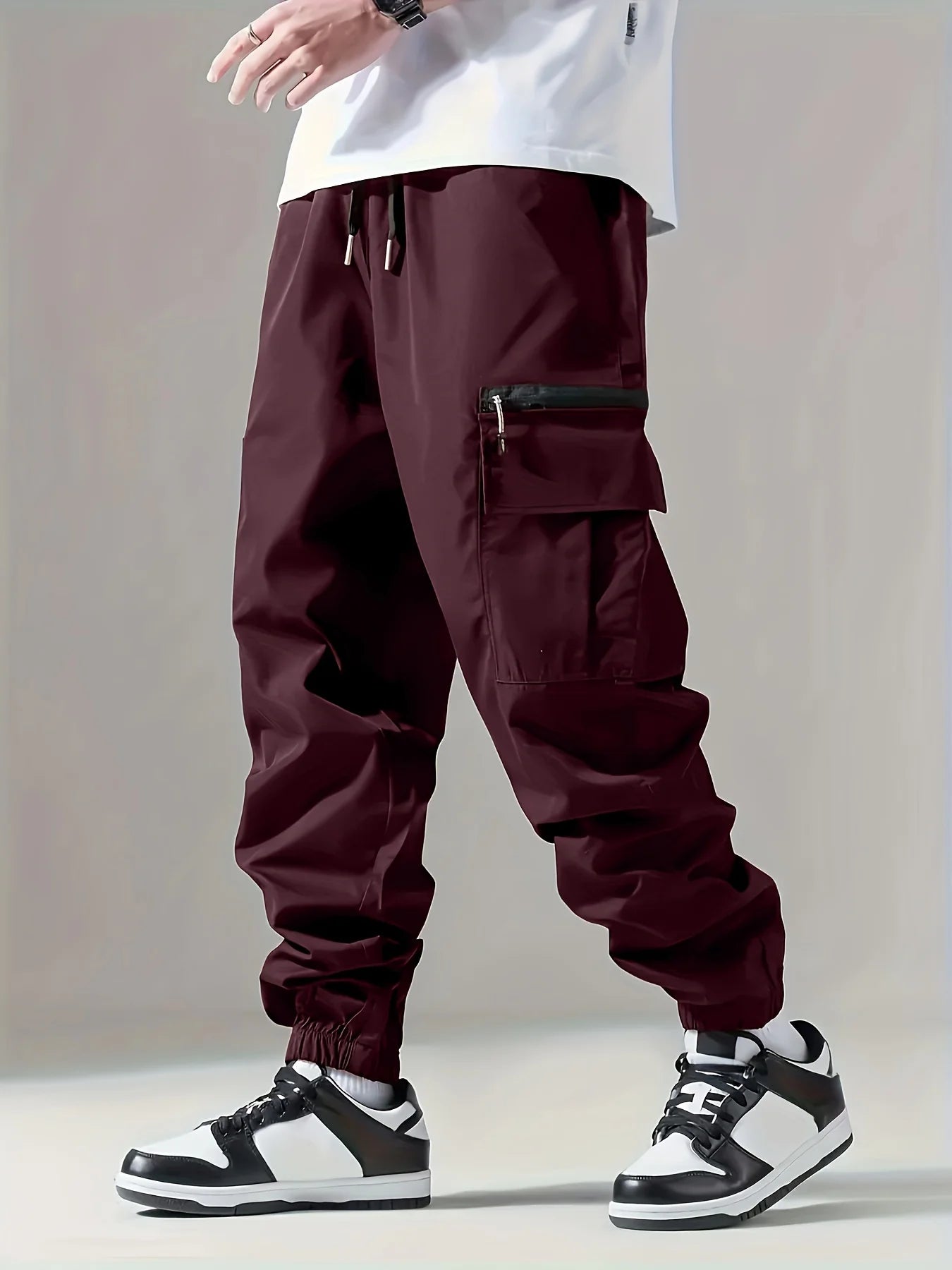 Men's Cargo Pants – Thin, Comfortable and Breathable, Outdoor Casual Wear, Suitable for Running and Cycling, Multi-Pocket Style