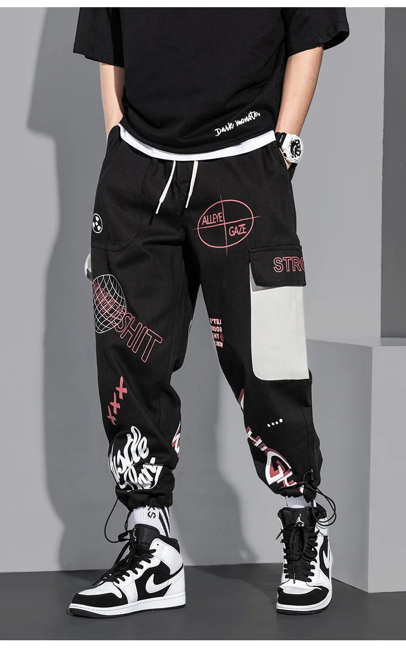 Oversized Sport Cargo Pants – Unisex Sweatpants, Korean Style, Y2K Vintage Workwear, Extra Large Size, Popular With Many Reviews