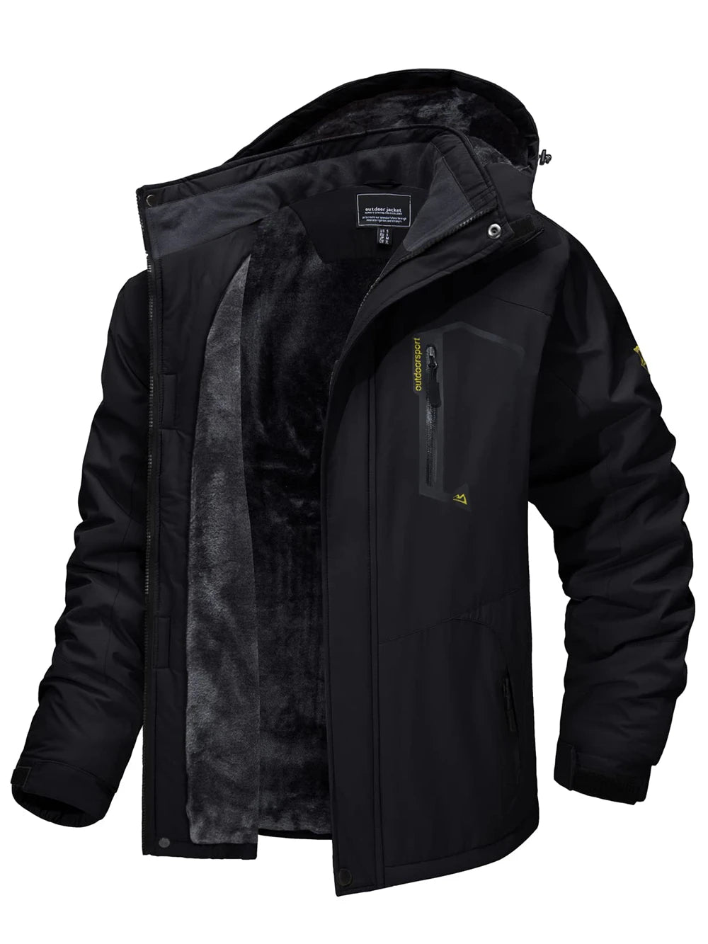 Fleece Lining Mountain Jackets – Men's Hiking Jackets, Outdoor Removable Hooded Coats, Ski Snowboard Parka, Winter Outwear