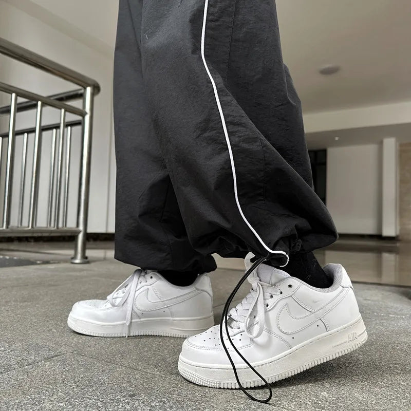 Y2K Vintage Loose Pants – Casual Streetwear, Hip Hop Style, Baggy Fit, High Waist, Wide Leg, Solid Joggers