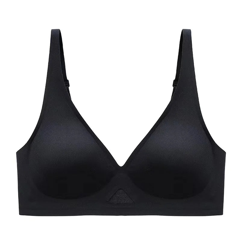Deep V Seamless Push-Up Bra – Wireless, Thin Padded, U-Back, Invisible Underwear, Sexy Lingerie Bralette