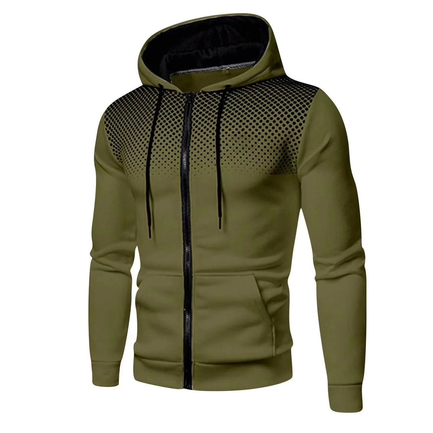 Men's Hoodie Jacket – Streetwear Long Sleeve Sweatshirt, Zipper Hooded Pullover, Sportswear for Men