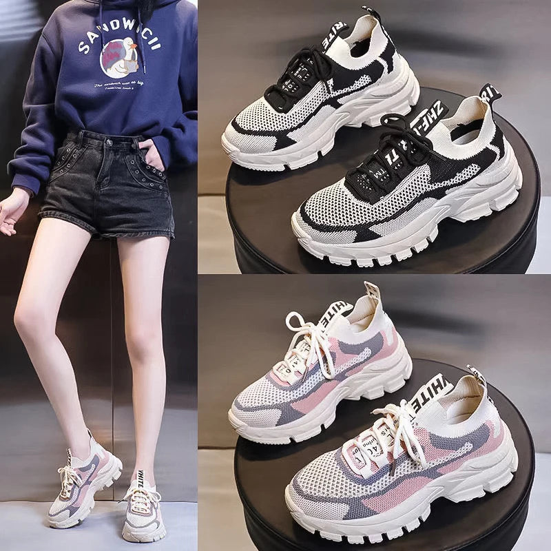 Female Shoes – All-Match Mesh Casual, Deodorant Soft Bottom, Spring & Autumn Breathable Sneakers