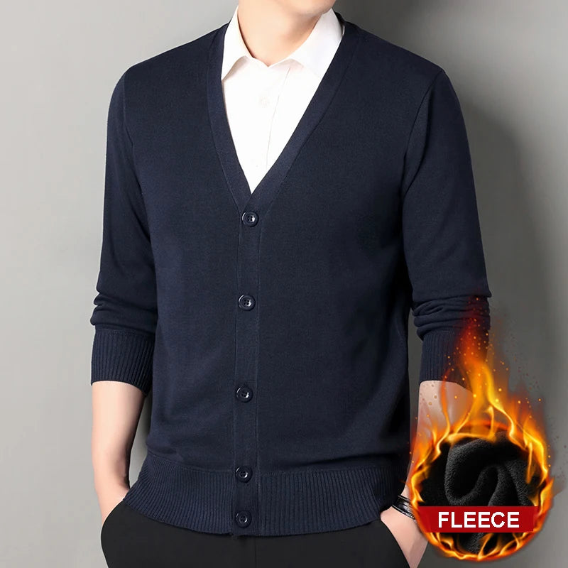 Men's Smart Casual Cardigan V-neck Sweater – Button Knit Cardigan, Perfect For Autumn And Winter, Stylish And Comfortable