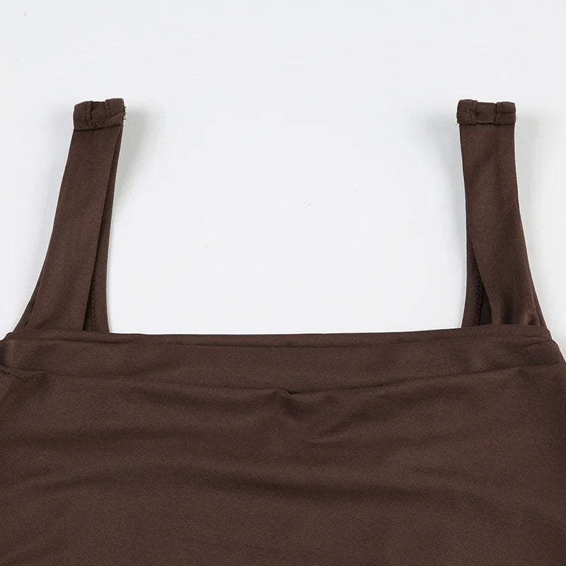 Women’s Tank Tops – Summer, Solid Color, Sexy, Backless, Streetwear, Casual, Slim Fit, Sleeveless, Camisole, Fashion Folds