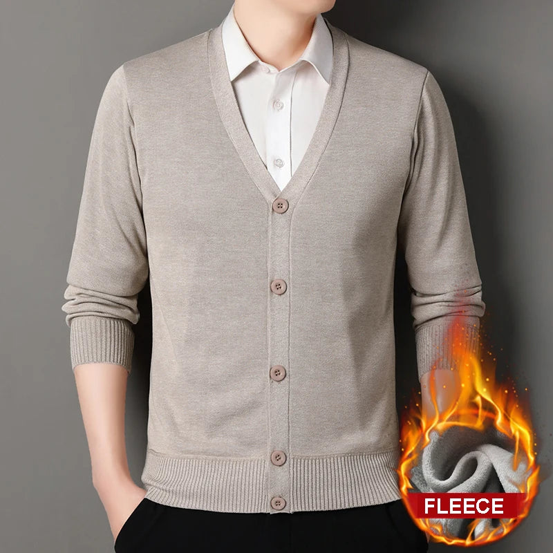 Men's Smart Casual Cardigan V-neck Sweater – Button Knit Cardigan, Perfect For Autumn And Winter, Stylish And Comfortable