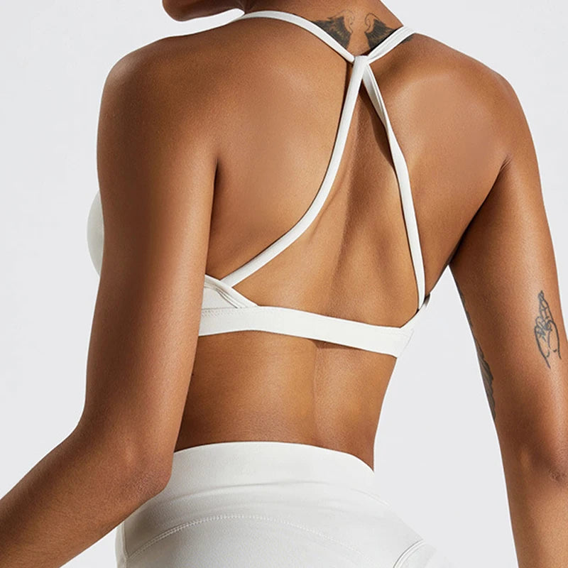 Sexy Scrunch Sports Bra – Gym Top for Women, Running Back Cross Top, Sportswear, Yoga Underwear, Fitness Workout Clothing