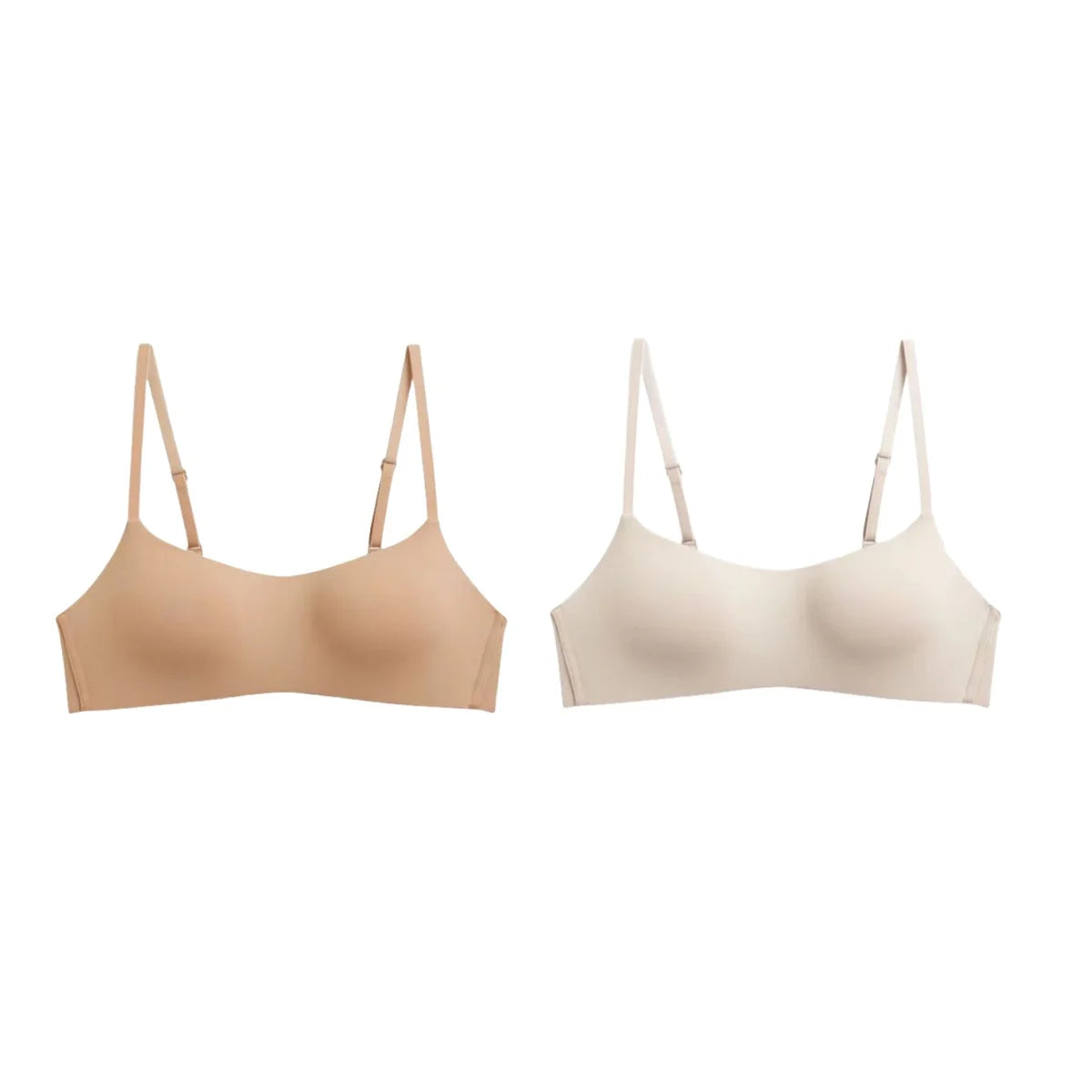 2PCS Set Non-Wire Bras – Seamless Underwear, Small Breast Cups, Tube Tops, Sexy Lingerie, Comfortable Female Bralette