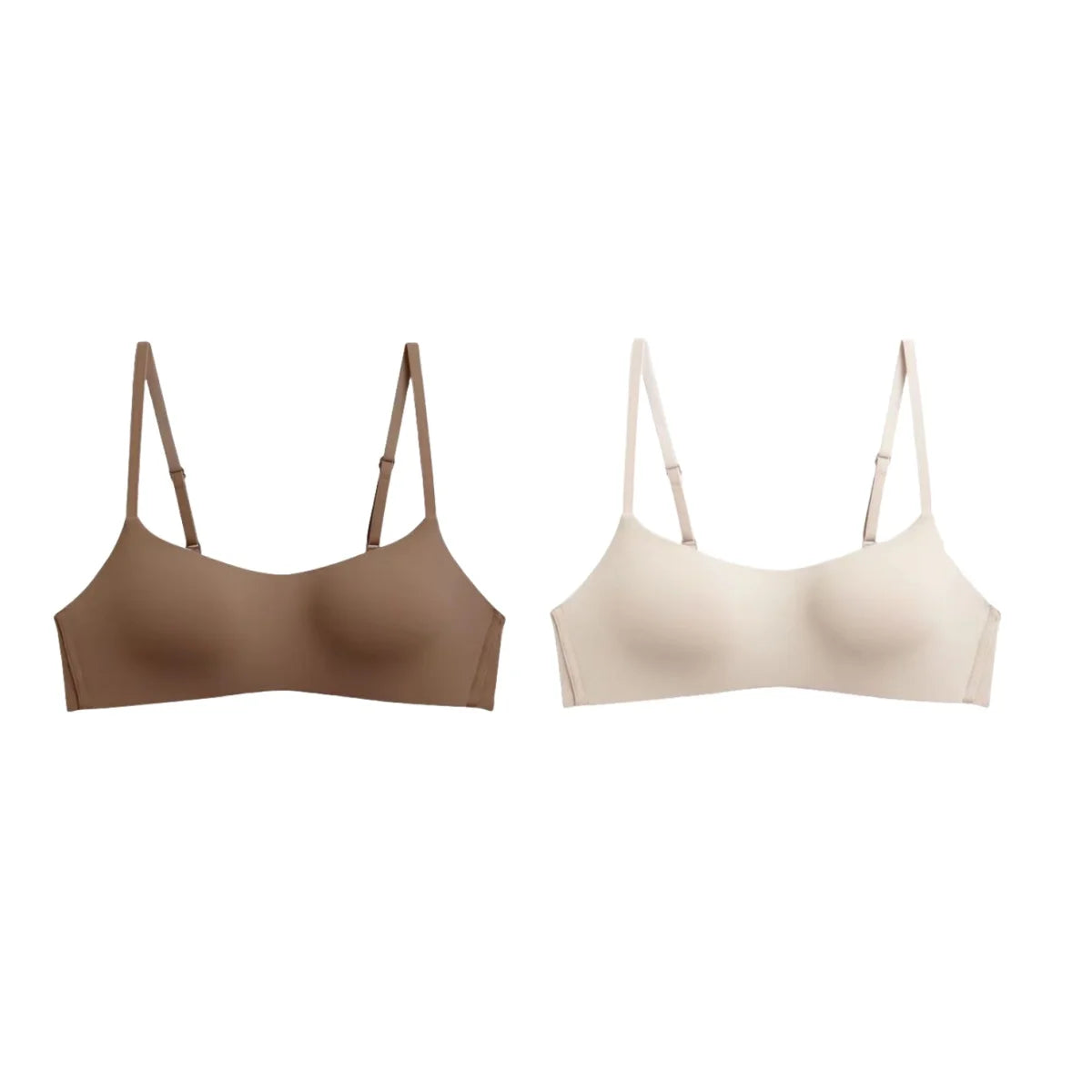 2PCS Set Non-Wire Bras – Seamless Underwear, Small Breast Cups, Tube Tops, Sexy Lingerie, Comfortable Female Bralette