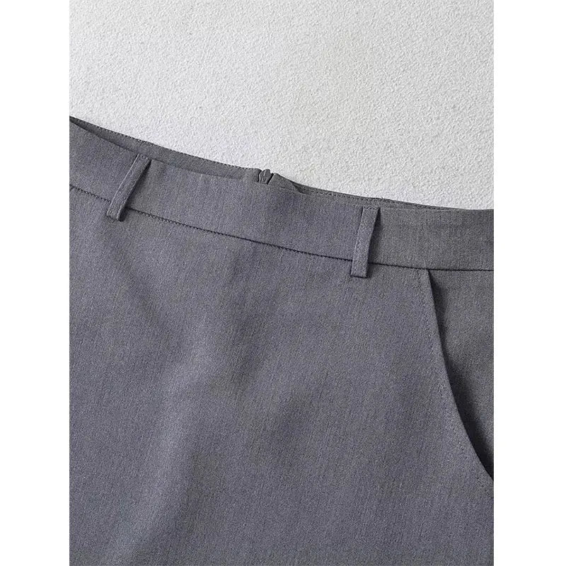 Women's Fashion A-Line Mini Skirt – Solid Color, Back Zipper, Vintage High Waist, Chic Style