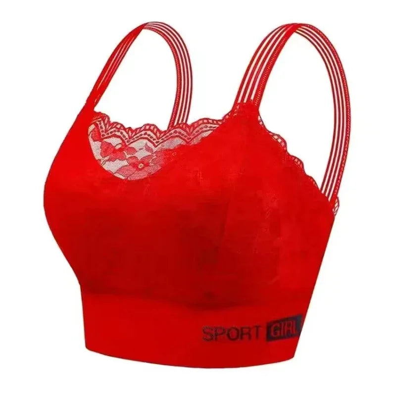 Sexy Lace Seamless Large Size Women's Bra – Comfortable, Breathable, Sports Beauty Back Vest, Sleep Gathered Wrapped Chest Tube Top