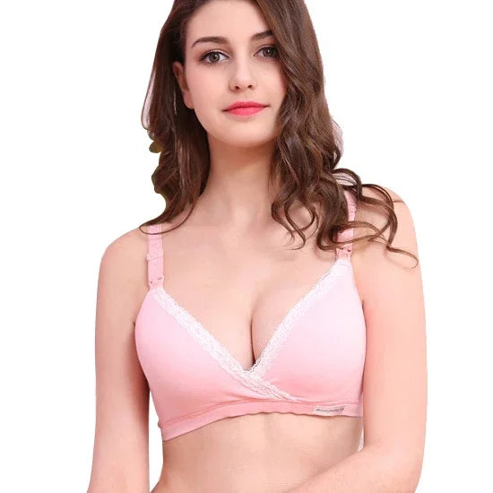 High-Quality Plus Size Nursing Bra – Breathable Cotton Comfortable Brassiere for Women, Seamless Maternity Breastfeeding Bra