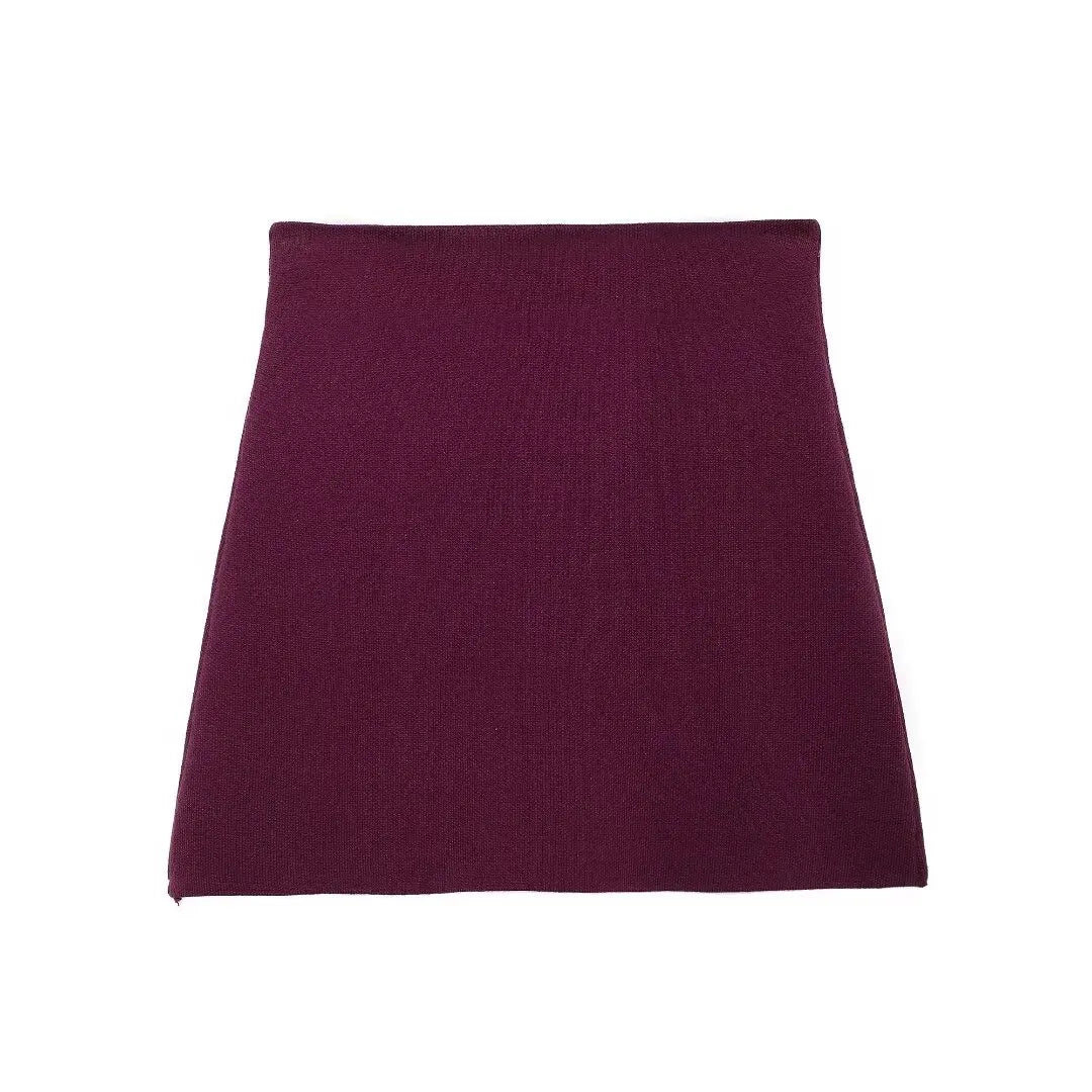 Elegant Knitted Cardigan – Burgundy Red, V-Neck, Slim Fit, Long Sleeve, Autumn Office Chic Outerwear