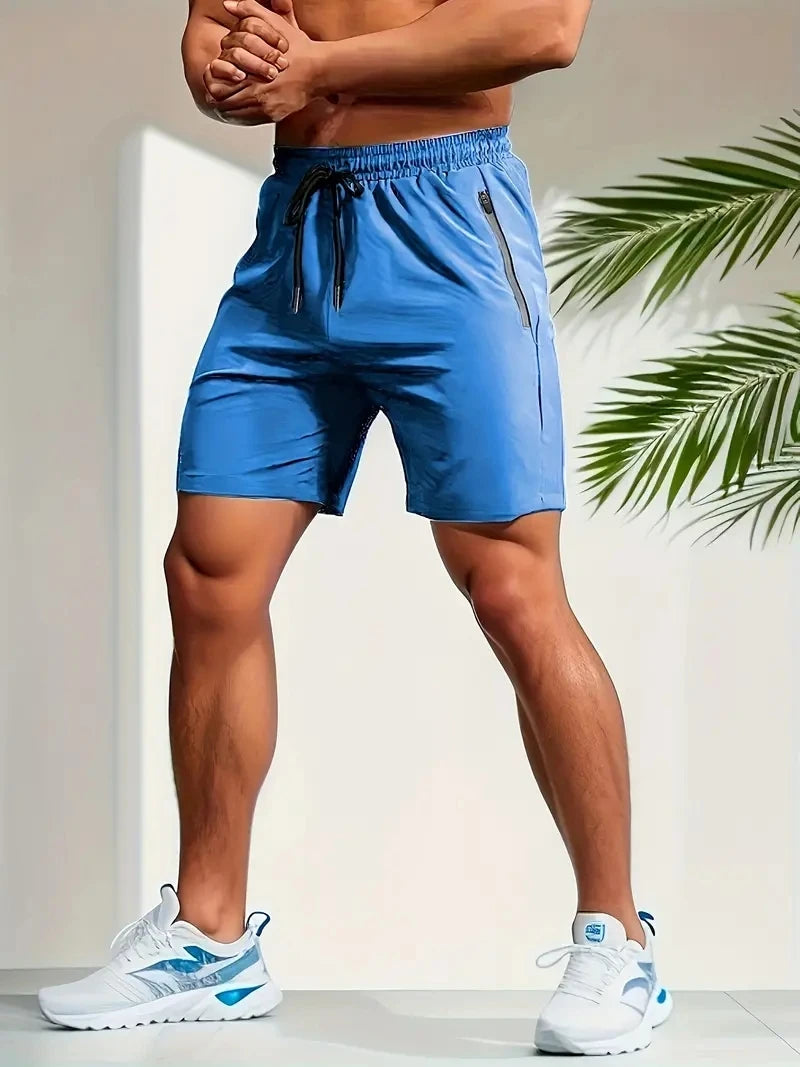 Men's Gym Shorts – Sport Running, Squat Fitness, Workout, Breathable, Quick-Drying, Drawstring, Summer Shorts