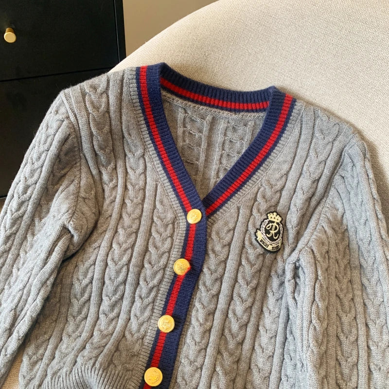 Cashmere V-Neck Pullover – Warm Knitwear, Twist Knit, Autumn Winter Jumper for Women