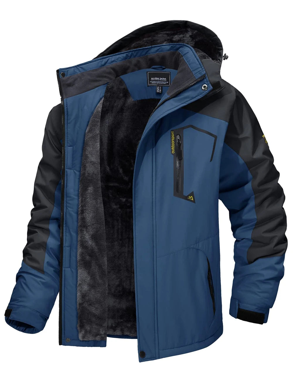 Fleece Lining Mountain Jackets – Men's Hiking Jackets, Outdoor Removable Hooded Coats, Ski Snowboard Parka, Winter Outwear