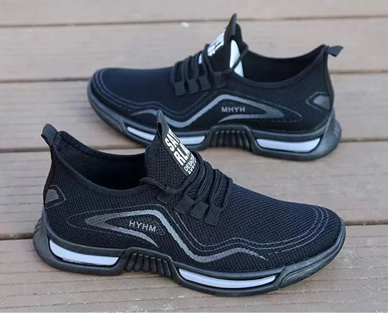 Men's Slip-On Fashion Sneakers – Sport Running, Breathable Gym Training, Walking Tennis Shoes, Non-Slip Workout Flats