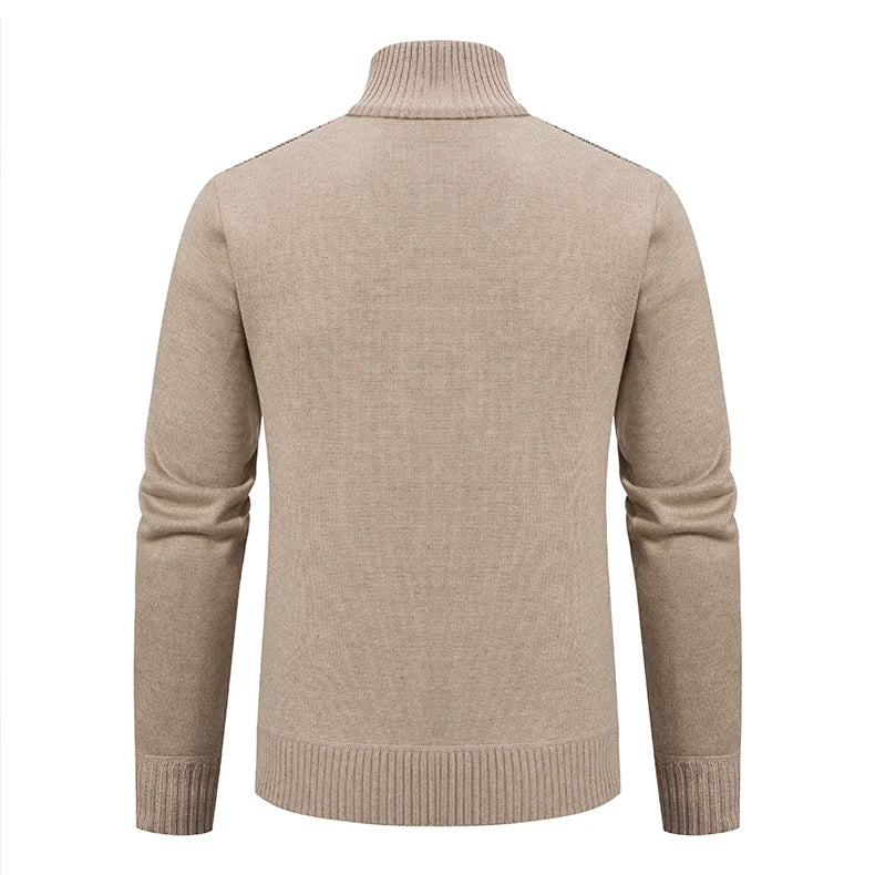 Cashmere Padded Warm Casual Men's Knitted Sweater Coat