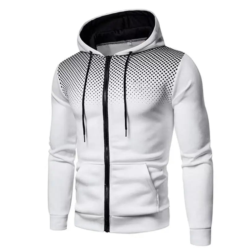Men's Hoodie Jacket – Streetwear Long Sleeve Sweatshirt, Zipper Hooded Pullover, Sportswear for Men