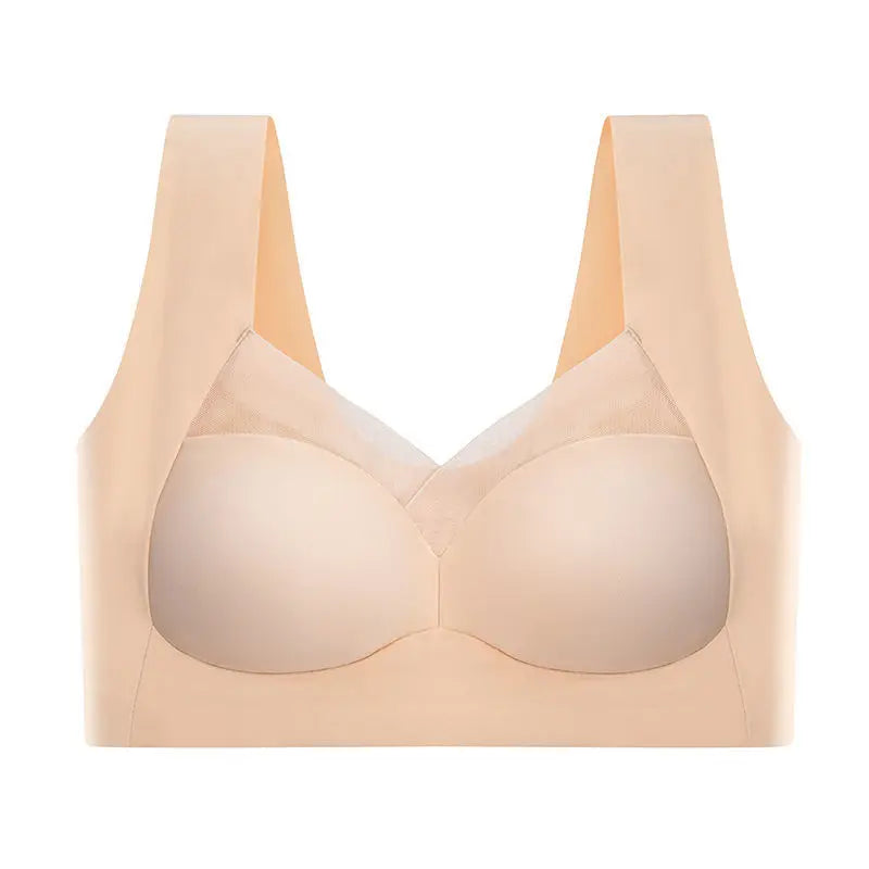 Women's Seamless Ice Silk Bra – Sexy Push-Up, Wireless, Invisible, Sleep Lingerie, Fitness Sports Bralette