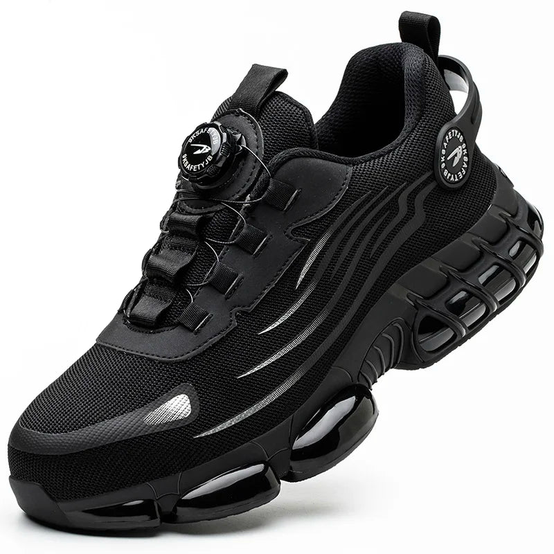 Rotating Button New Safety Shoes for Men – Anti-smash, Anti-puncture Work Shoes, Fashion Men’s Sport Shoes, Security Protective Boots