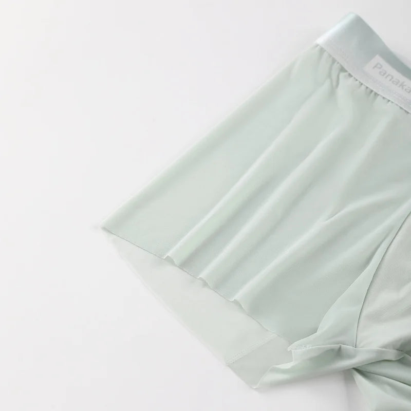 3PCS Set Ice Silk Men's Panties – Sports, Quick Drying, Fashion Shorts, Thin, Plus Size, Boxer Underwear, Luxury Gift