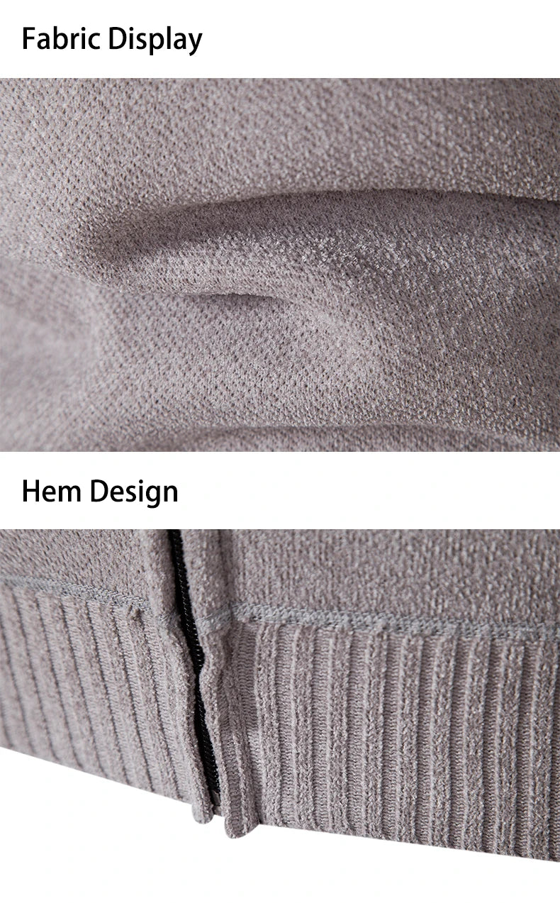 Knitwear Men's Stand-up Collar Thick Warm Cardigan Sweater – Loose Fit, Casual Winter Coat