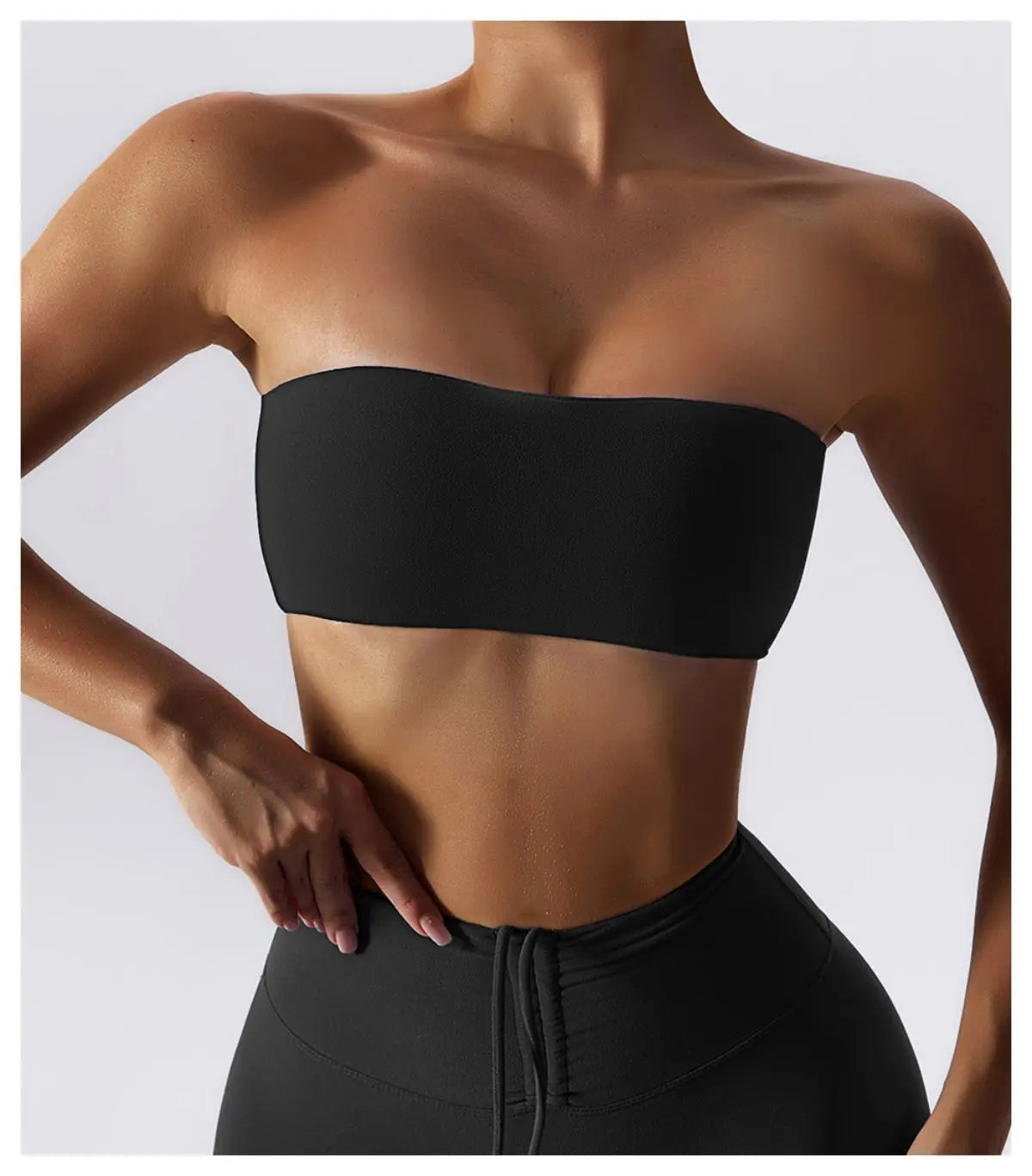 Strapless Sports Bra – Gym Top for Women, Quick-Drying Yoga Clothes, Tube Top Fitness Chest Wrap, Workout Bra