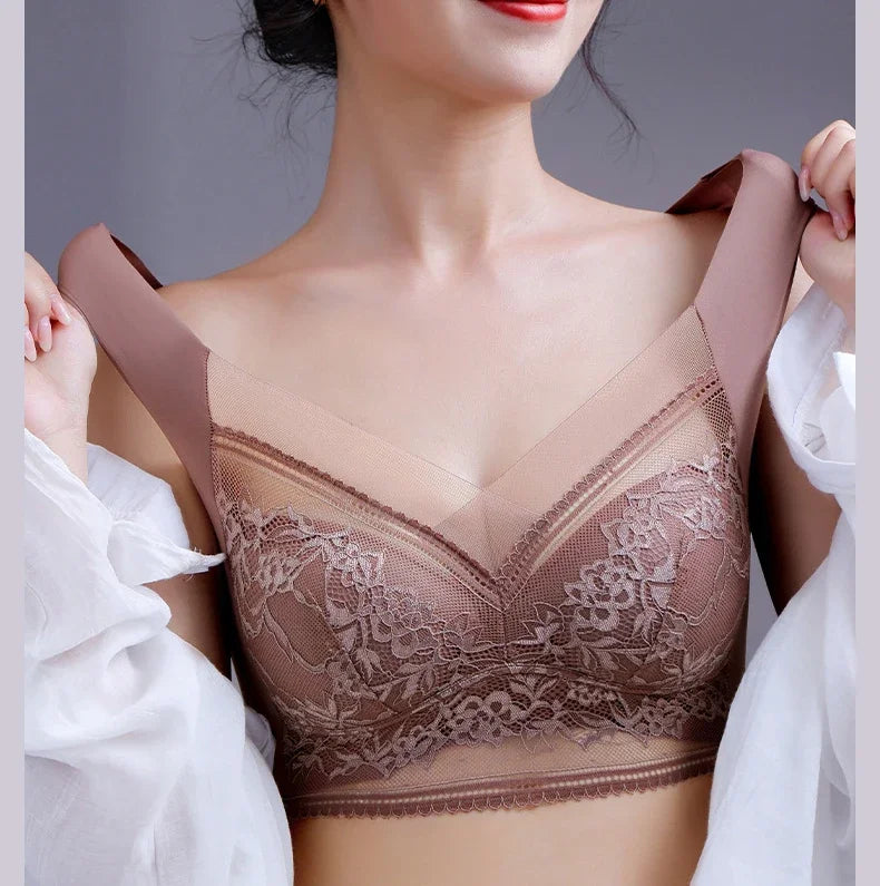 3PCS Women's Push Up Bralette – 5cm Lift, Plus Size Wireless Bras, Seamless Lace Tops, No Underwire, Sexy Comfort