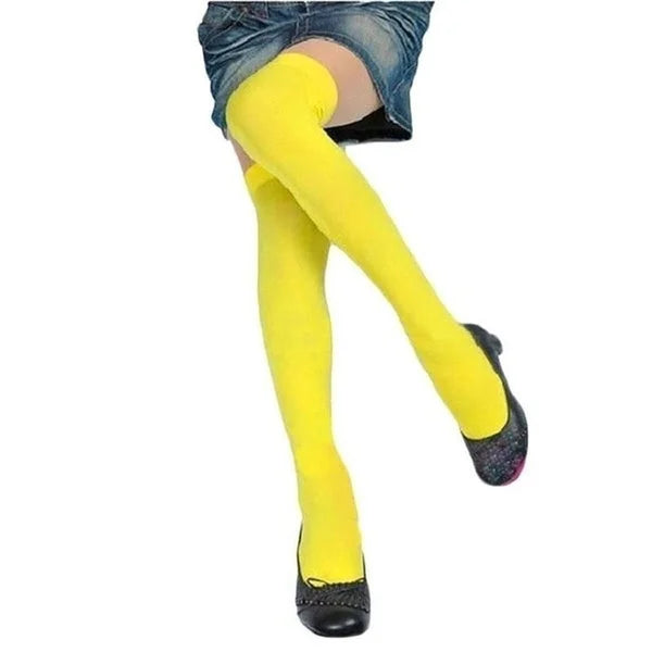 Sexy Solid Color Long Socks – Women Over Knee Thigh High Stockings, Lolita Ladies Girls Warm Knee Socks
