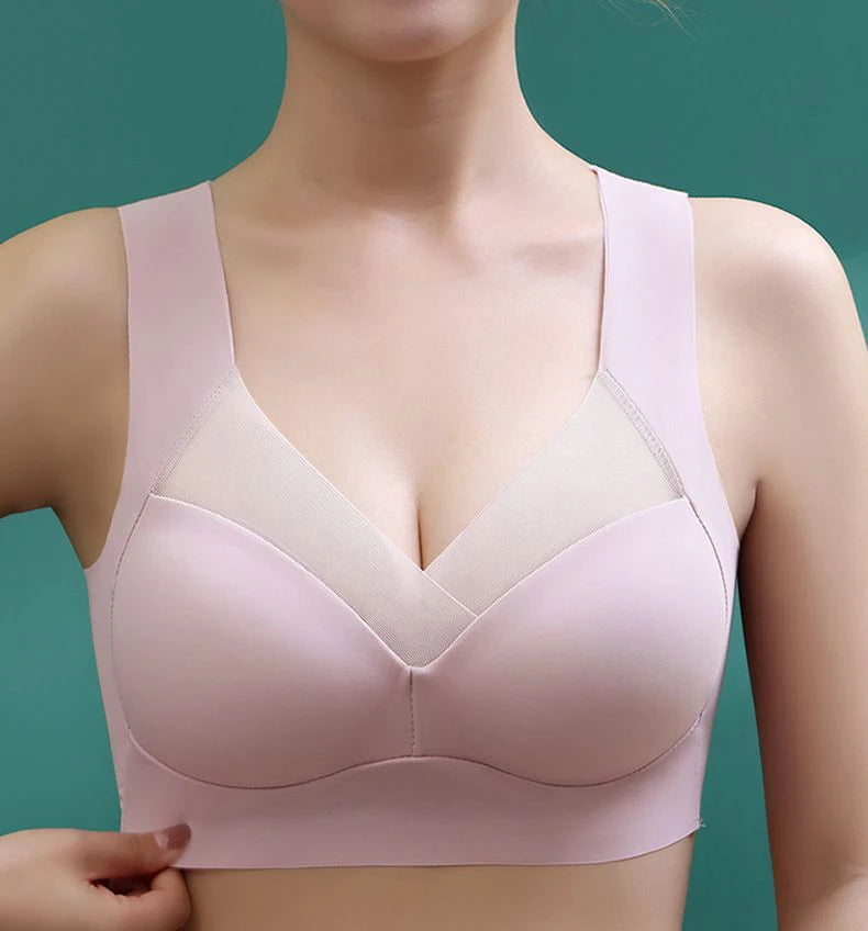 3PCS Ice Silk Seamless Sport Bra – Gathered, Anti-Sagging, No Steel Ring, Comfortable Large Size, Sexy Vest Bralette