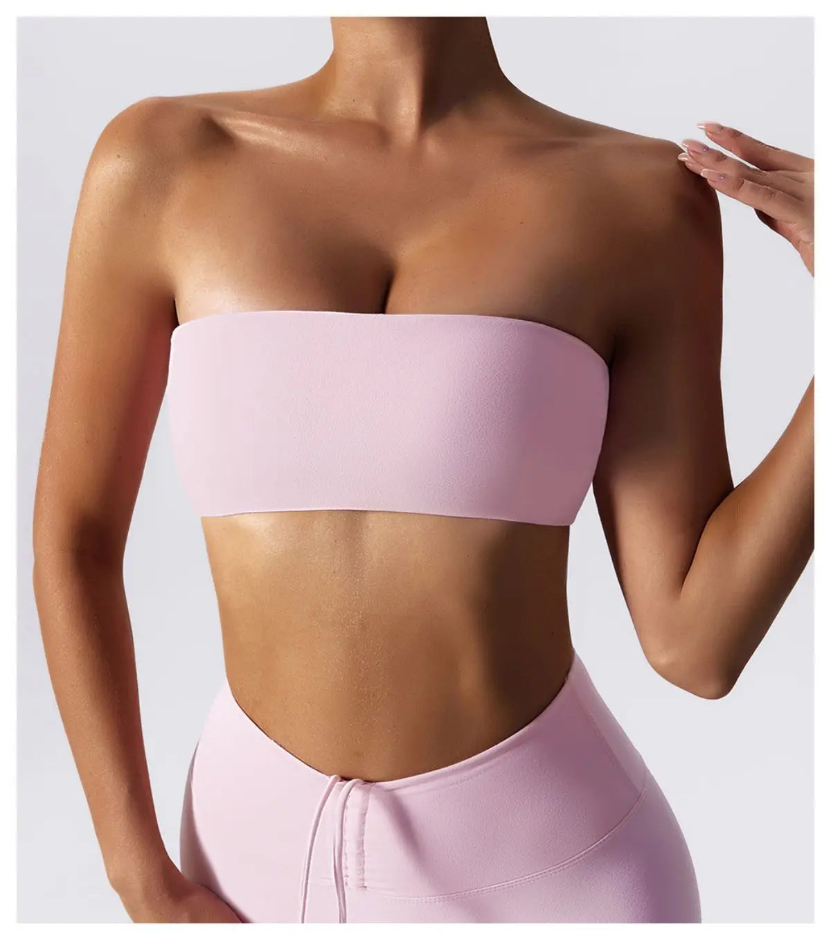 Strapless Sports Bra – Gym Top for Women, Quick-Drying Yoga Clothes, Tube Top Fitness Chest Wrap, Workout Bra