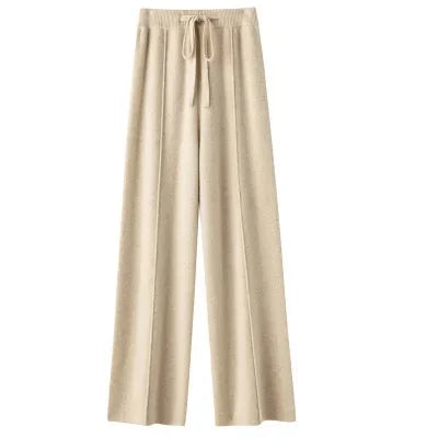 High-Waisted Wool Cloud Pants – Loose Fit, Casual, Straight Leg, Outerwear, Autumn/Winter, New Arrival