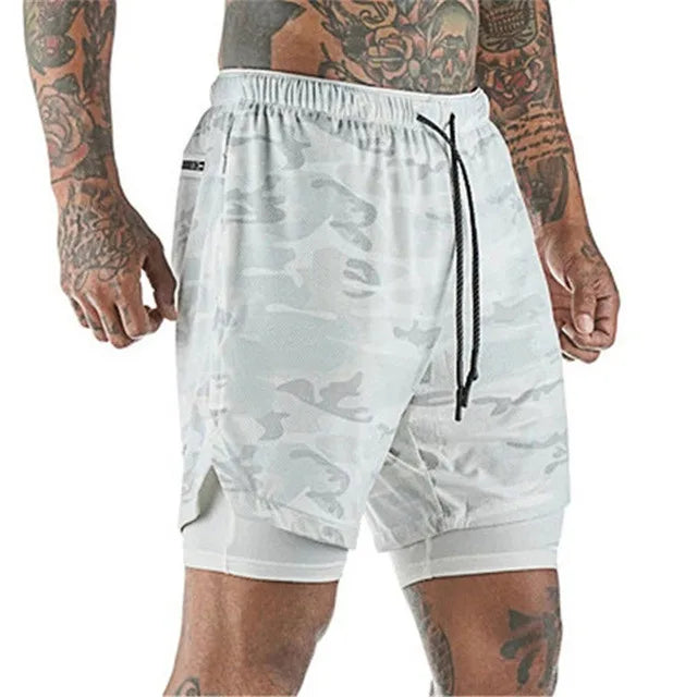 Men's Sport Shorts – Double-deck Running Shorts, 2-in-1, Beach Bottoms, Summer Gym Fitness, Training, Jogging